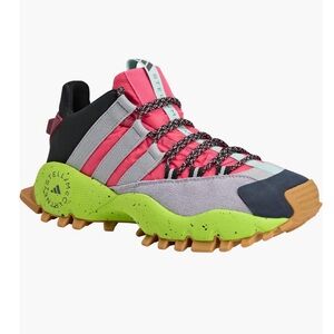 Adidas by Stella McCartney Pink and Green Trail Sneakers